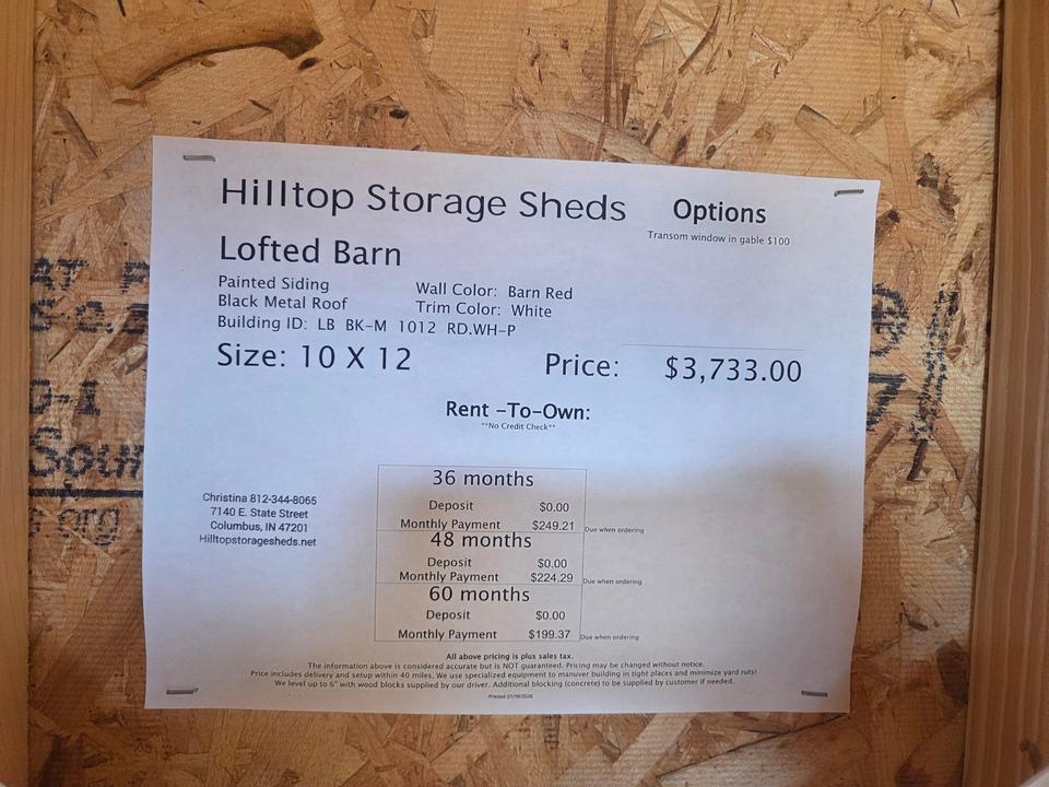 10x12 Lofted Barn photo 4