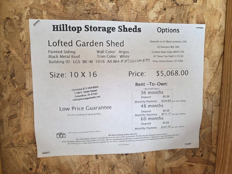 10x16 Lofted Garden Shed photo 4