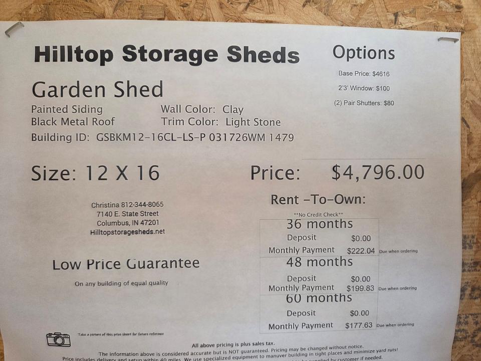 12x16 Garden Shed photo 6