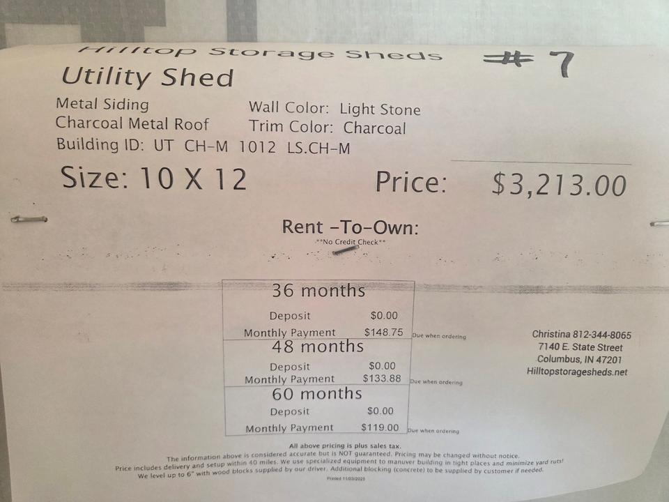10x12 Utility Shed photo 4