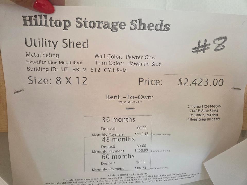 8x12 Utility Shed photo 4