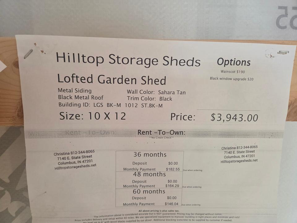 10x12 Lofted Garden Shed photo 4