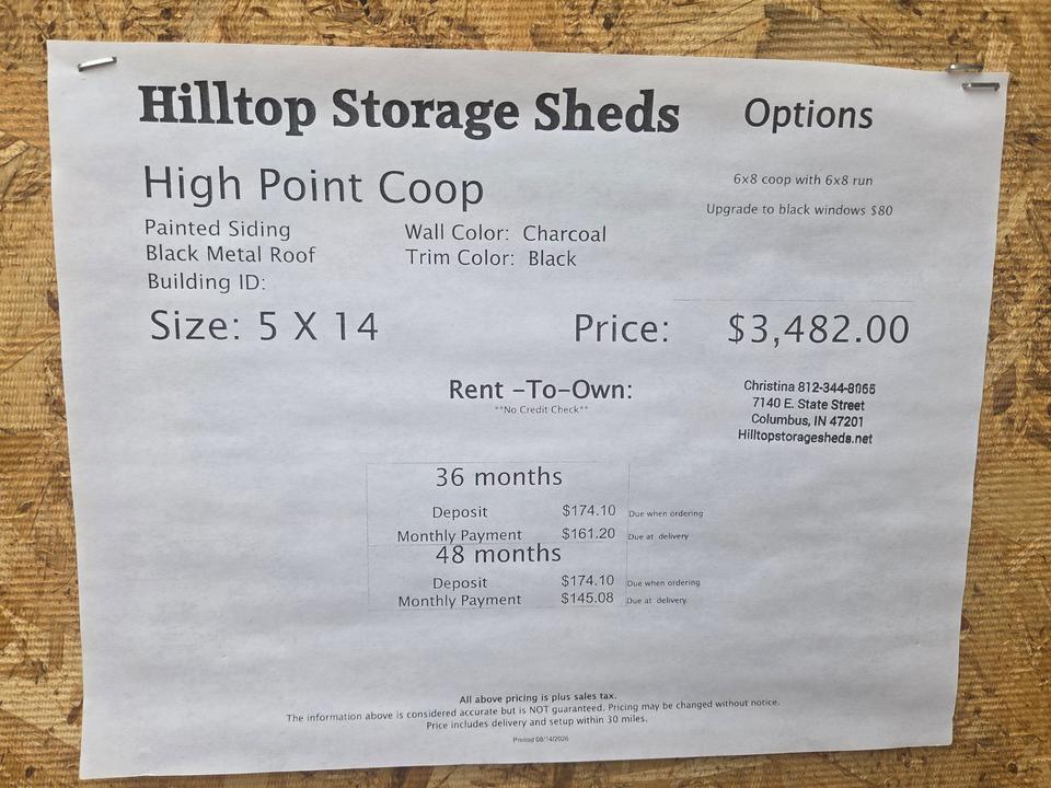 5x14 High Point Chicken Coop photo 5