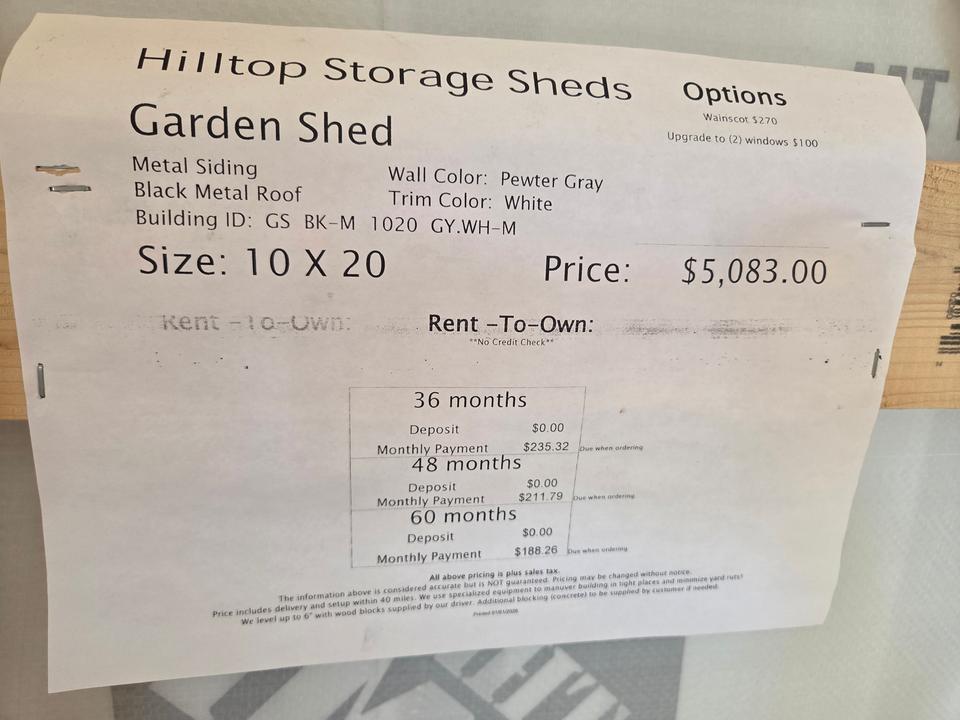 10x20 Garden Shed photo 6