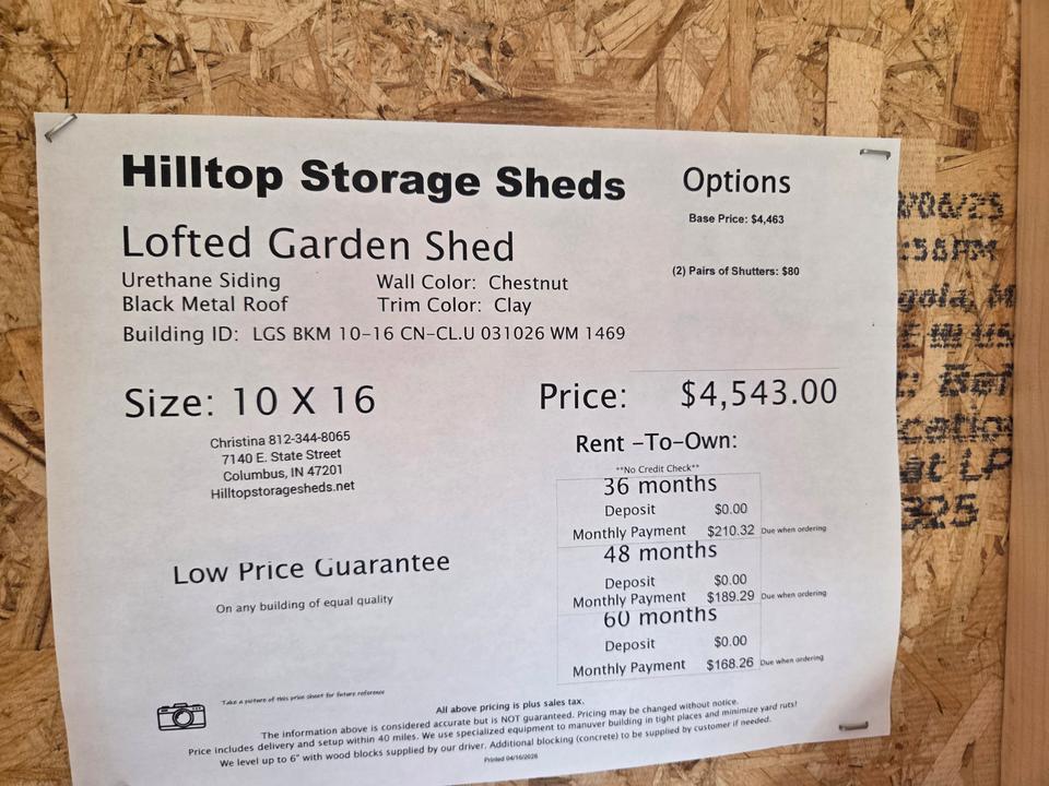 10x16 Lofted Garden Shed photo 5