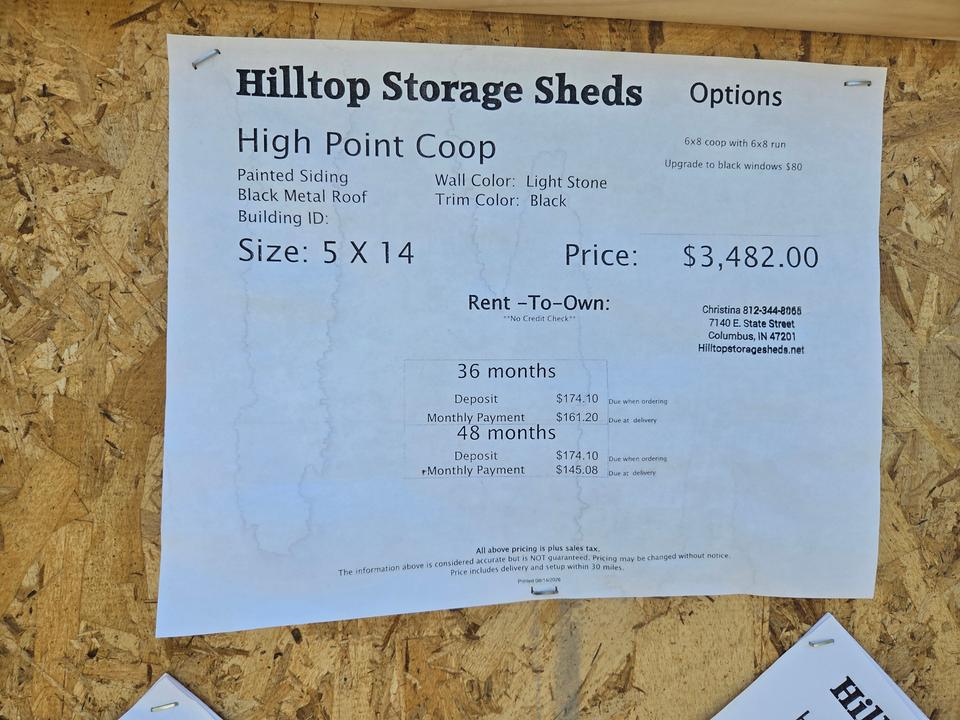 5x14 High Point Chicken Coop photo 6